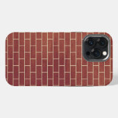 Bruine Bakstenen Muur iPhone Hoes Hoesje (Achterkant horizontaal)