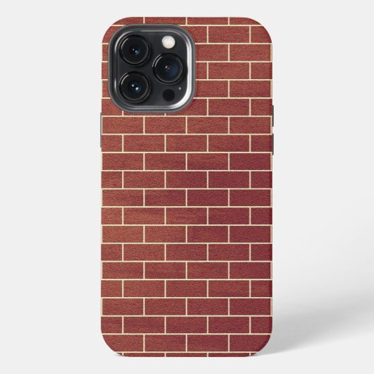 Bruine Bakstenen Muur iPhone Hoes Hoesje (Achterkant)