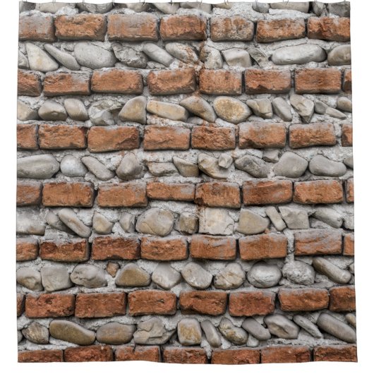 Bruine bakwand douchegordijn (Voorkant)