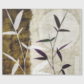 Bruine Bamboe Moon Fall Leaves Cadeaupapier (Vlak)
