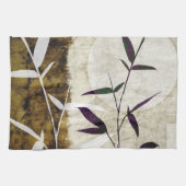 Bruine Bamboe Moon Fall Leaves Theedoek (Horizontaal)