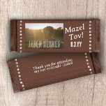 Bruine Bar Mitzvah Chocolade Snoep Bar Wrapper Flyer<br><div class="desc">Personaliseer uw eigen bruine Bar Mitzvah chocolade snoep bar label of gebak pakket met een aangepast papier label. Chocoladebruin en wit etiket is aantrekkelijk met uw eigen formulering. Voeg je eigen offerte toe aan de achterkant voor een finishing touch. Gebruik dit budget gepersonaliseerde wikkellabel voor andere partij gunst tassen en...</div>