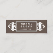 bruine Barber Pole | kapper | Haarstylist Mini Visitekaartje (Voorkant)