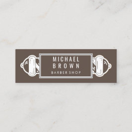 bruine Barber Pole | kapper | Haarstylist Mini Visitekaartje