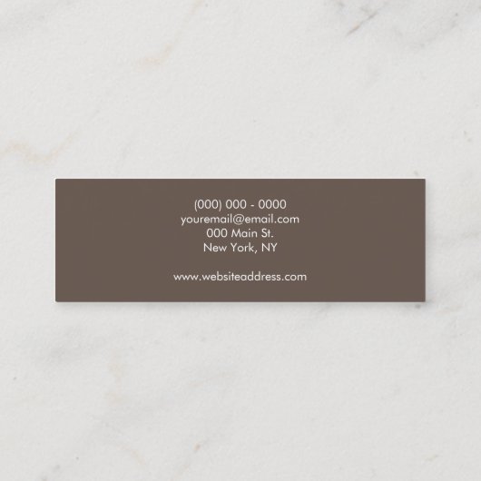 bruine Barber Pole | kapper | Haarstylist Mini Visitekaartje (Achterkant)