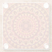 Bruine basis Mandala Glazen Onderzetter (Achterkant)