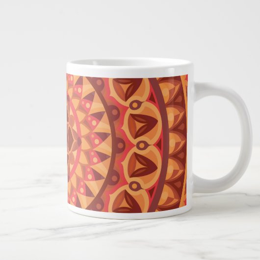 Bruine basis Mandala Grote Koffiekop (Rechts)