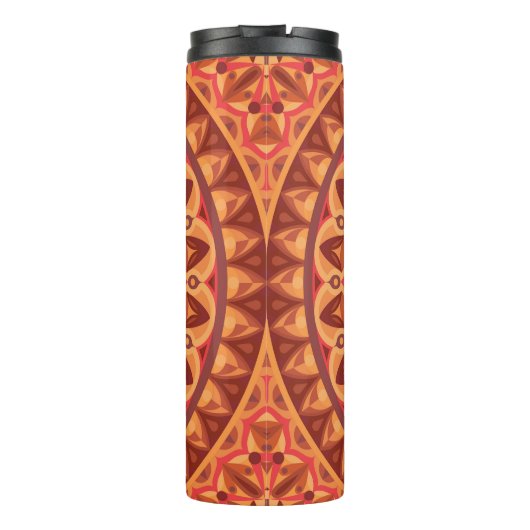 Bruine basis Mandala Thermosbeker (Achterkant)