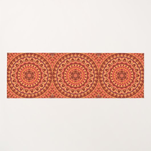 Bruine basis Mandala Yogamat (Voorkant (horizontaal))