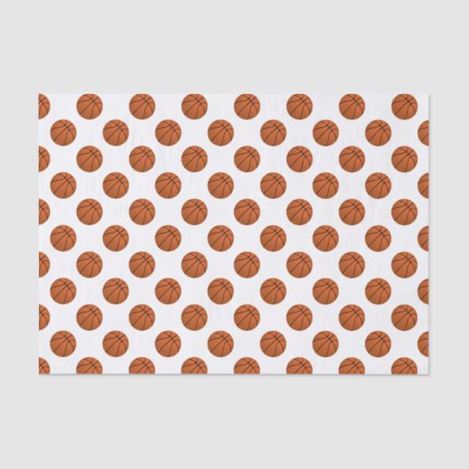 Bruine basketbal ballen op wit tissuepapier (Voorkant)