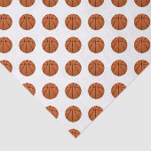 Bruine basketbal ballen op wit tissuepapier (Detail)