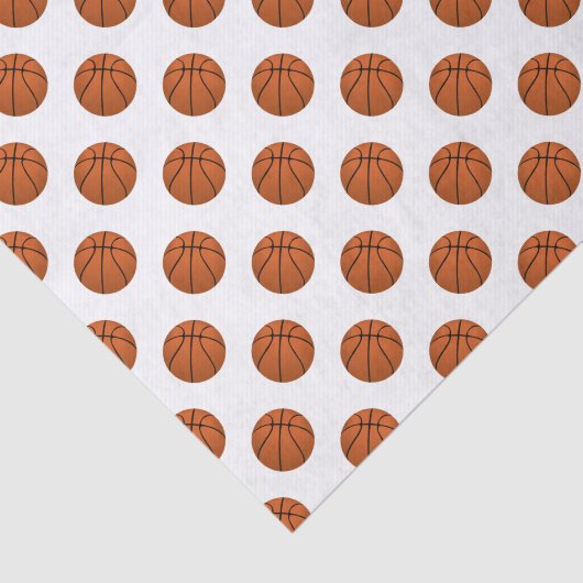 Bruine basketbal ballen op wit tissuepapier (Detail)