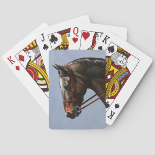 Bruine Bay Oldenburg Paardenportret Pokerkaarten