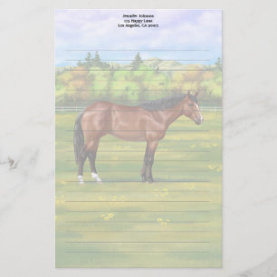 Bruine Bay Quarter Horse Briefpapier