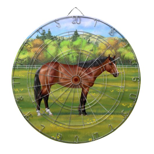 Bruine Bay Quarter Horse Dartbord (Voorkant)
