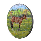 Bruine Bay Quarter Horse Dartbord (Voorkant Rechts)