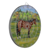 Bruine Bay Quarter Horse Dartbord (Voorkant Links)