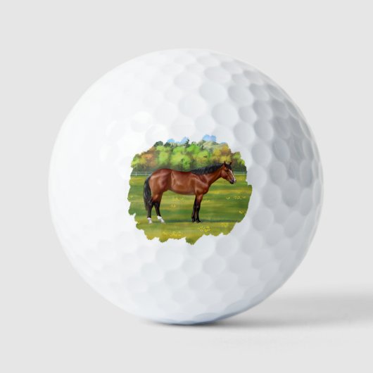 Bruine Bay Quarter Horse Golfballen (Voorkant)