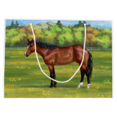 Bruine Bay Quarter Horse Groot Cadeauzakje (Achterkant)