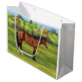 Bruine Bay Quarter Horse Groot Cadeauzakje (Voorkant Gekanteld)