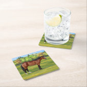 Bruine Bay Quarter Horse Kartonnen Onderzetters (Insitu)