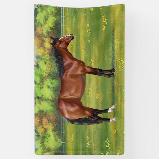 Bruine Bay Quarter Horse Spandoek (Verticaal)