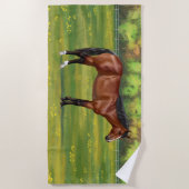 Bruine Bay Quarter Horse Strandlaken (Voorkant)