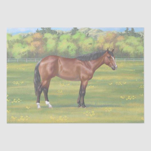 Bruine Bay Quarter Horse Tissuepapier (Voorkant)