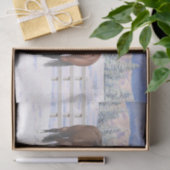 Bruine Bay Quarter Paarden in sneeuw Tissuepapier (Geschenk)