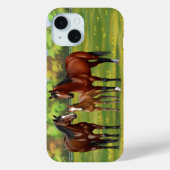 Bruine bazardpaarden in zomerperiode Case-Mate iPhone case (Achterkant)