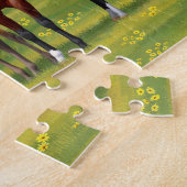 Bruine bazardpaarden in zomerperiode legpuzzel (Zijkant)