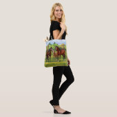 Bruine bazardpaarden in zomerperiode tote bag (Op model)