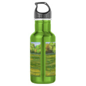 Bruine bazardpaarden in zomerperiode waterfles (Achterkant)