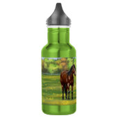 Bruine bazardpaarden in zomerperiode waterfles (Links)