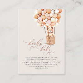 Bruine Beer-ballonnen Baby-boekenkaart Informatiekaartje