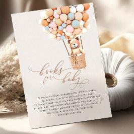 Bruine Beer-ballonnen Baby-boekenkaart Informatiekaartje