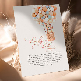 Bruine Beer-ballonnen Baby-boekenkaart Informatiekaartje