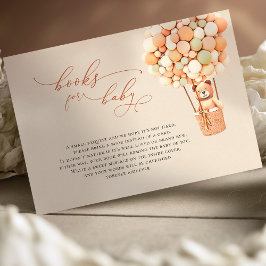 Bruine Beer-ballonnen Baby-boekenkaart Informatiekaartje