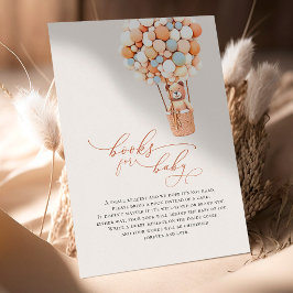 Bruine Beer-ballonnen Baby-boekenkaart Informatiekaartje