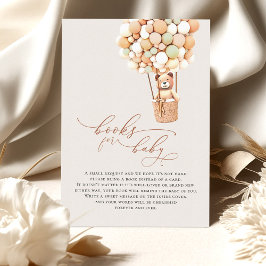 Bruine Beer-ballonnen Baby-boekenkaart Informatiekaartje