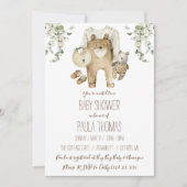 Bruine Beer Boho Baby Shower Kaart (Voorkant)