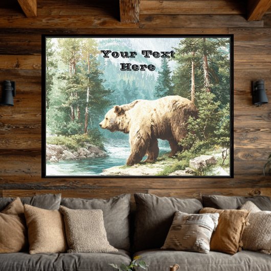Bruine Beer Canvas Afdruk