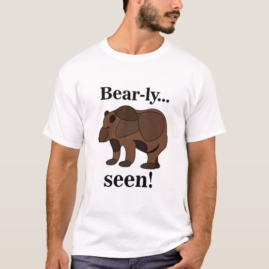 Bruine Beer Dier Grappige Humor Quote T-shirt (Voorkant)