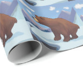 Bruine beer in de bergen cadeaupapier (Rol Hoek)