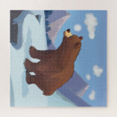 Bruine beer in de bergen legpuzzel (Horizontaal)