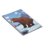 Bruine beer in de bergen notitieboek (Rechterzijde)