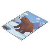 Bruine beer in de bergen notitieboek (Linkerzijde)