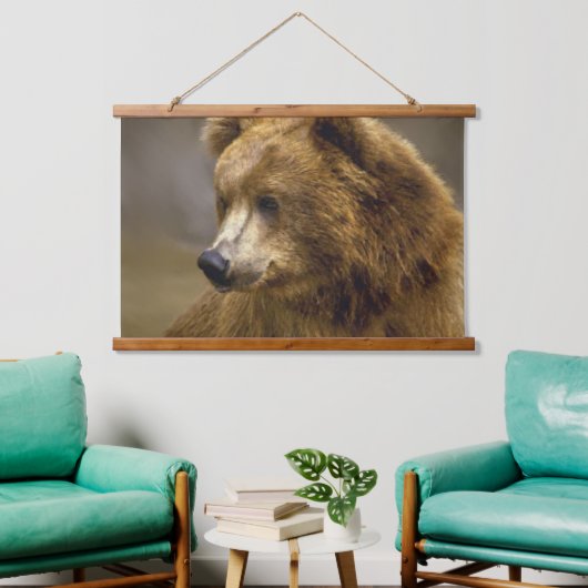 Bruine Beer Lovers Hangend Wandkleed (Woonkamer)