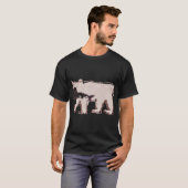 Bruine beer met vis t-shirt (Voorkant volledig)