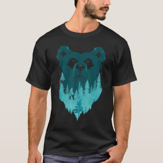 Bruine Beer Natuur Bosbomen Wilde Dier B T-shirt